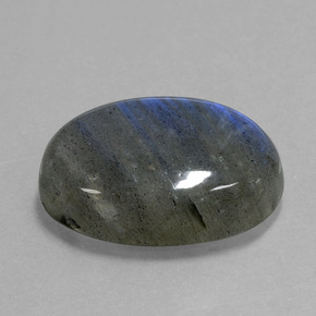 Labradorite Éclat Bleu Gris naturelle Coupe ovale, 21.85 ct, Transparent