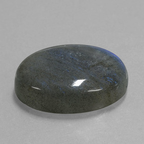 Labradorite Éclat Bleu Gris naturelle Coupe ovale, 21.99 ct, Transparent