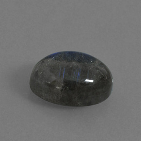 Labradorite bleue naturelle coupe ovale, 5,60 ct, translucide