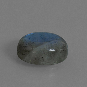 Labradorite bleue naturelle coupe ovale, 5,70 ct, translucide