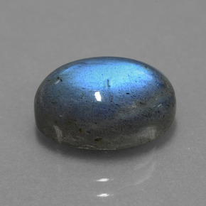 Labradorite bleue naturelle coupe ovale, 5,82 ct, translucide