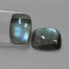 Achetez naturel ct bleue labradorite gems, coupe coussin, en provenance madagascar chez gemselect. en stock, livraison internationale!