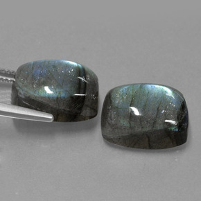 Achetez naturel ct bleue labradorite gems, coupe coussin, en provenance madagascar chez gemselect. en stock, livraison internationale!