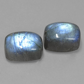 Achetez naturel ct bleue labradorite gems, coupe coussin, en provenance madagascar chez gemselect. en stock, livraison internationale!