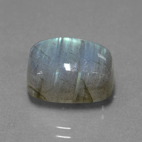 Labradorite bleue naturelle coupe coussin, 9,30 ct, translucide