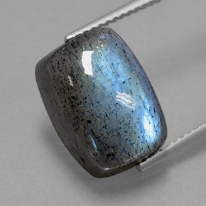 Labradorite bleue naturelle coupe coussin, 10,49 ct, translucide