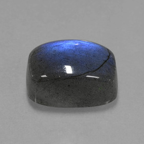Labradorite bleue naturelle coupe coussin, 9,02 ct, translucide