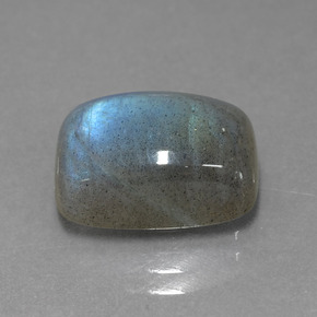 Labradorite Éclat Bleu Gris naturelle Coupe coussin, 7.88 ct, Translucide