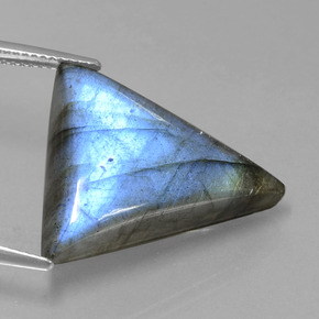 Labradorite bleue naturelle trillion, 18,46 ct, translucide