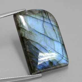 Labradorite bleue naturelle forme fantaisie, 39,46 ct, translucide