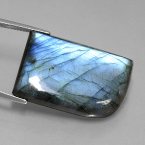 Labradorite bleue naturelle forme fantaisie, 39,46 ct, translucide