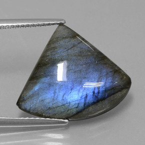 Labradorite Éclat Bleu Gris naturelle Forme fantaisie, 10.87 ct, Translucide