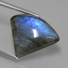 Labradorite Éclat Bleu Gris naturelle Forme fantaisie, 10.87 ct, Translucide