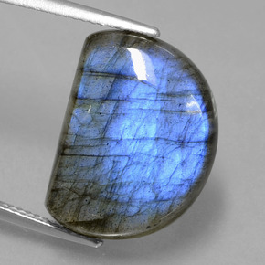 Labradorite Éclat Bleu Gris naturelle Forme fantaisie, 12.78 ct, Translucide