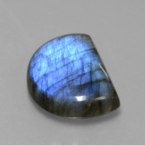 Labradorite Éclat Bleu Gris naturelle Forme fantaisie, 12.78 ct, Translucide