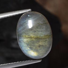 Labradorite multicolore naturelle coupe ovale, 6,41 ct, translucide