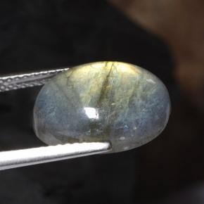 Labradorite multicolore naturelle coupe ovale, 6,41 ct, translucide
