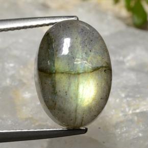 Labradorite multicolore naturelle coupe ovale, 8,48 ct, translucide