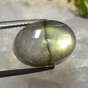 Labradorite multicolore naturelle coupe ovale, 8,48 ct, translucide