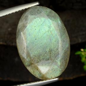 Labradorite multicolore naturelle coupe ovale, 10,36 ct, translucide