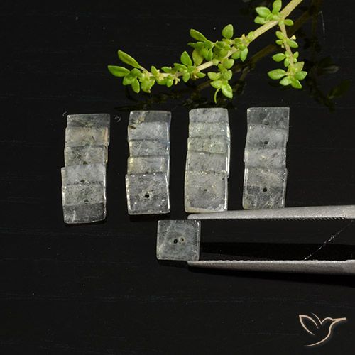 6.64ctw Naturel Multicolore Labradorite, Carré, Translucide