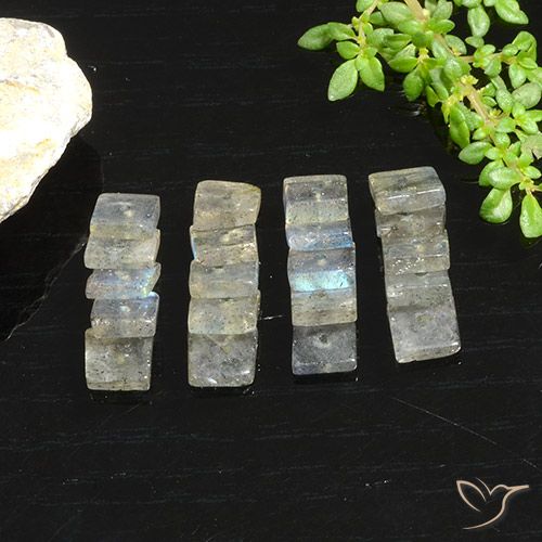 7.48ctw Naturel Multicolore Labradorite, Carré, Translucide
