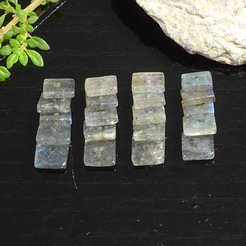 Achetez naturel 7,64ct multicolore labradorite gems, carré, en provenance madagascar chez gemselect. en stock, livraison internationale!
