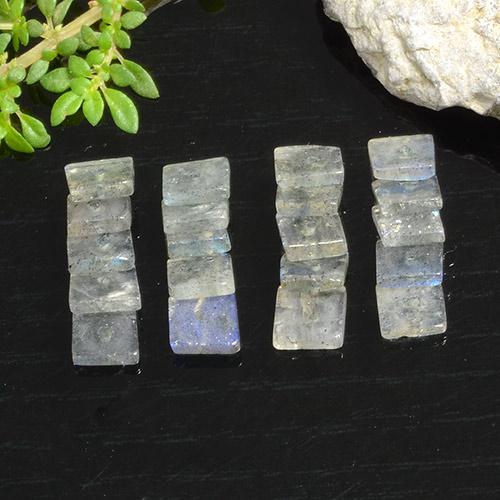 Achetez naturel 4,89ct multicolore labradorite gems, carré, en provenance madagascar chez gemselect. en stock, livraison internationale!