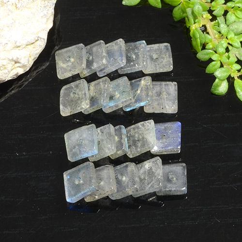 Achetez naturel 4,89ct multicolore labradorite gems, carré, en provenance madagascar chez gemselect. en stock, livraison internationale!