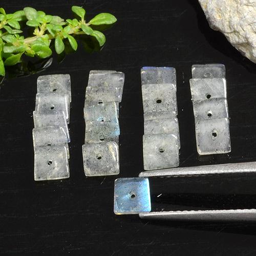 Achetez naturel 4,89ct multicolore labradorite gems, carré, en provenance madagascar chez gemselect. en stock, livraison internationale!