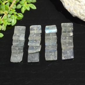 Achetez naturel 4.94ct Multicolore Labradorite gems, Carré, En provenance Madagascar chez GemSelect. En stock, livraison internationale!