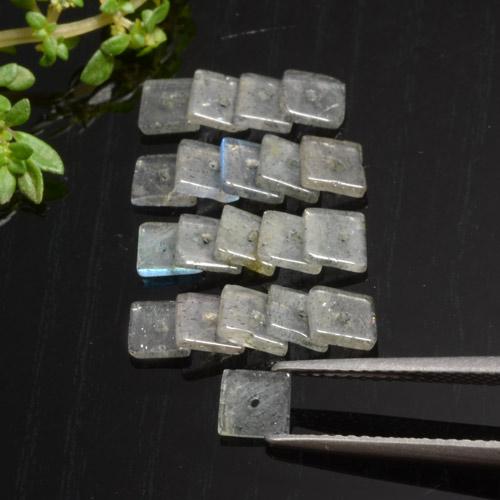 Achetez naturel 4,50ct multicolore labradorite gems, carré, en provenance madagascar chez gemselect. en stock, livraison internationale!
