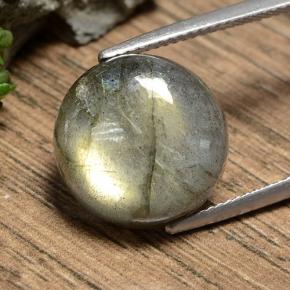 Labradorite multicolore naturelle coupe roude, 11,06 ct, translucide