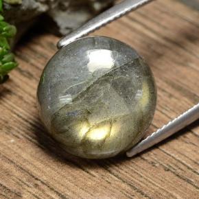 Labradorite multicolore naturelle coupe roude, 11,06 ct, translucide