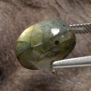 Labradorite multicolore naturelle coupe ovale, 9,03 ct, translucide