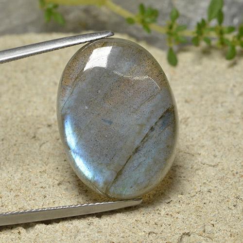 Labradorite Multicolore naturelle Coupe ovale, 23.12 ct, Translucide