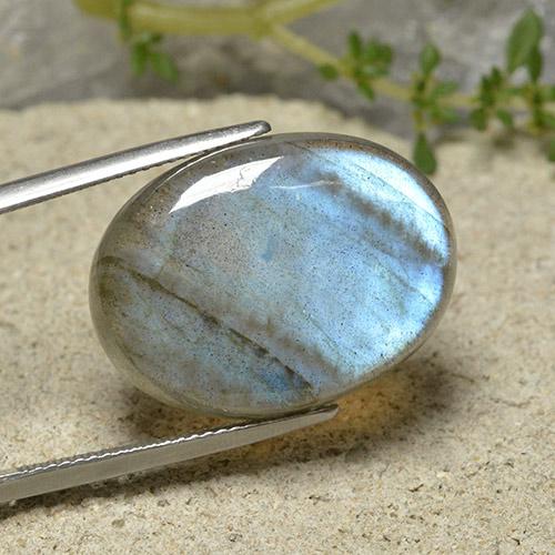 Labradorite Multicolore naturelle Coupe ovale, 23.12 ct, Translucide