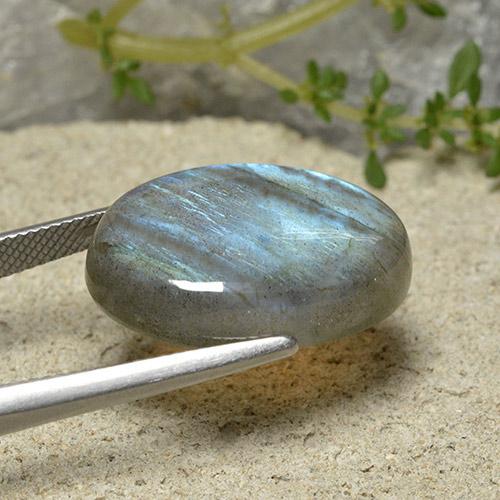 Labradorite Multicolore naturelle Coupe ovale, 23.12 ct, Translucide