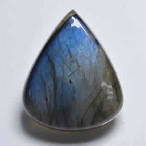 Labradorite Multicolore naturelle En forme de poire, 37.70 ct, Translucide