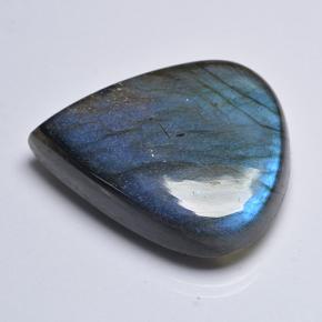 Labradorite Multicolore naturelle En forme de poire, 37.70 ct, Translucide