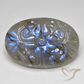 Labradorite Multicolore naturelle ovale, 35.54 ct, Translucide
