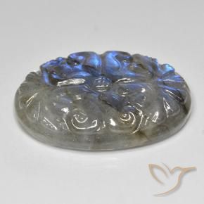 Labradorite Multicolore naturelle ovale, 35.54 ct, Translucide