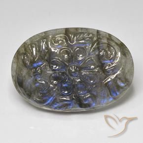 Labradorite Multicolore naturelle ovale, 27.86 ct, Translucide