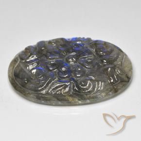 Labradorite Multicolore naturelle ovale, 27.86 ct, Translucide