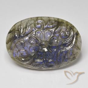 Labradorite Multicolore naturelle ovale, 27.04 ct, Translucide