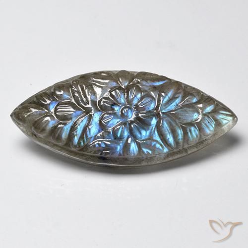 Labradorite Multicolore naturelle Marquise, 23.59 ct, Translucide