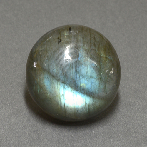 Labradorite multicolore naturelle coupe roude, 17,48 ct, translucide