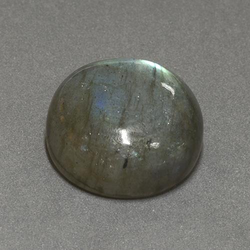 Labradorite multicolore naturelle coupe roude, 17,48 ct, translucide