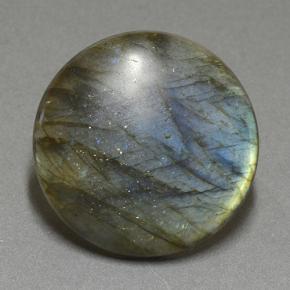 Labradorite Multicolore naturelle Coupe roude, 33.25 ct, Translucide