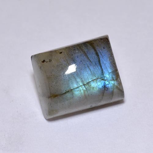 Labradorite Multicolore naturelle Baquette, 4.76 ct, Translucide